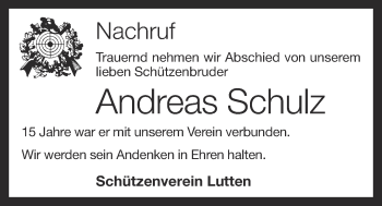 Anzeige von Andreas Schulz von OM-Medien